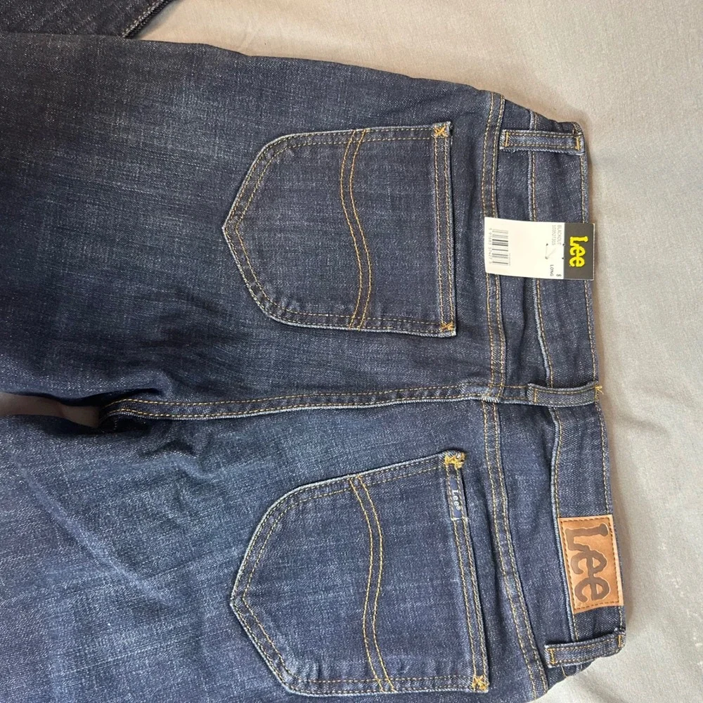 Lee Womens Legendary Skinny Mid Rise Jeans‎ Dark Wash Blue 8 Long 1000157438-22C